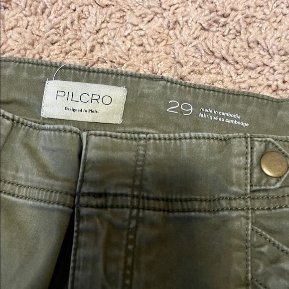 Anthropologie Pilcro Olive Green Boot Cut Pants - Picture 3 of 4